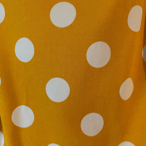 Pinup Girl Clothing Golightly Netti Dress Yellow Dot Print - Picture 2 of 4